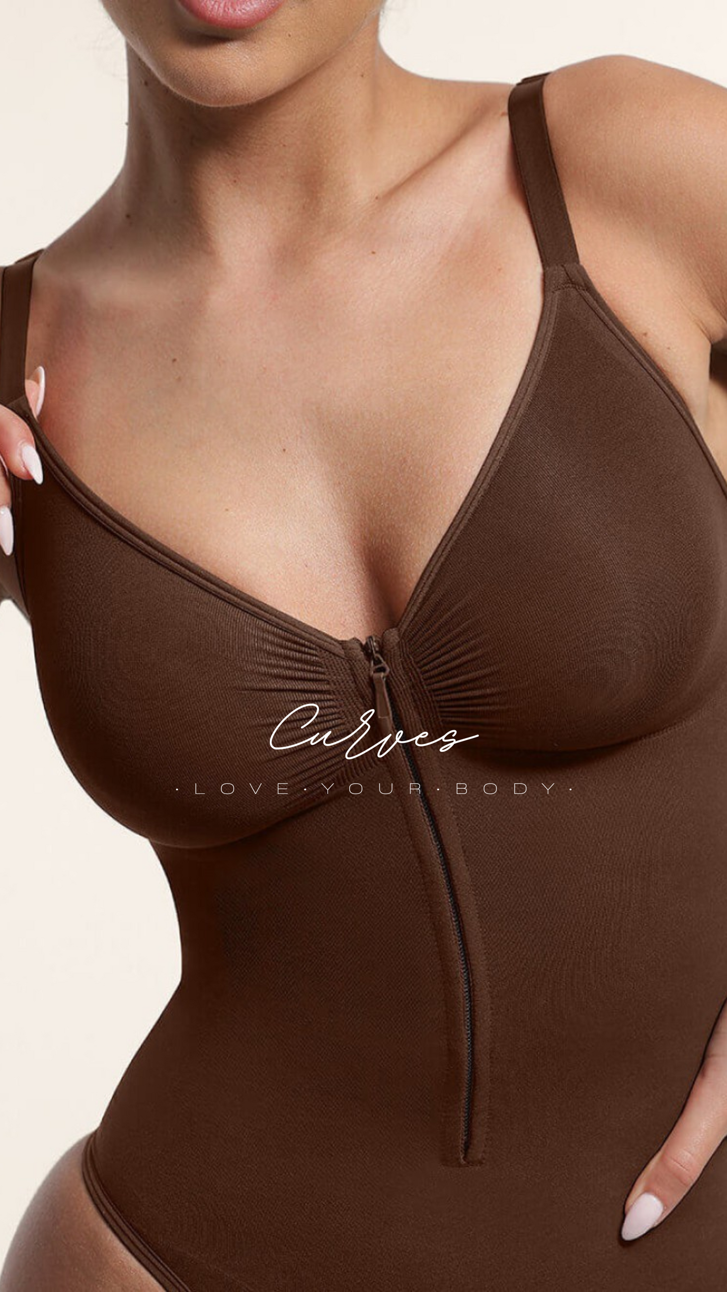 High Compression Thong Bodysuit Coffee