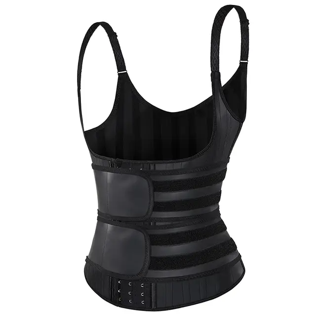 25 Steel boned Double Strap Latex Vest