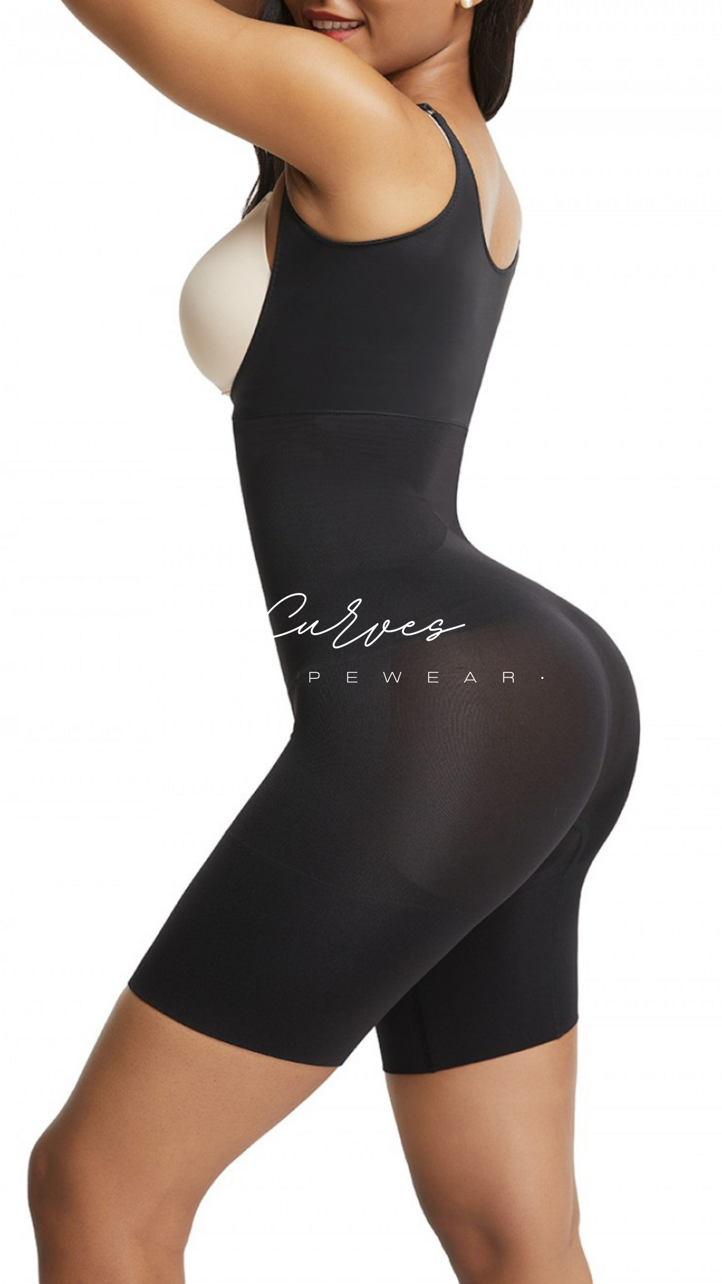 Black Underbust Seamless Full Body Shaper