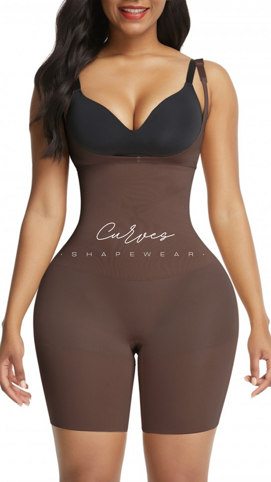 Coffee Underbust Seamless Full Body Shaper