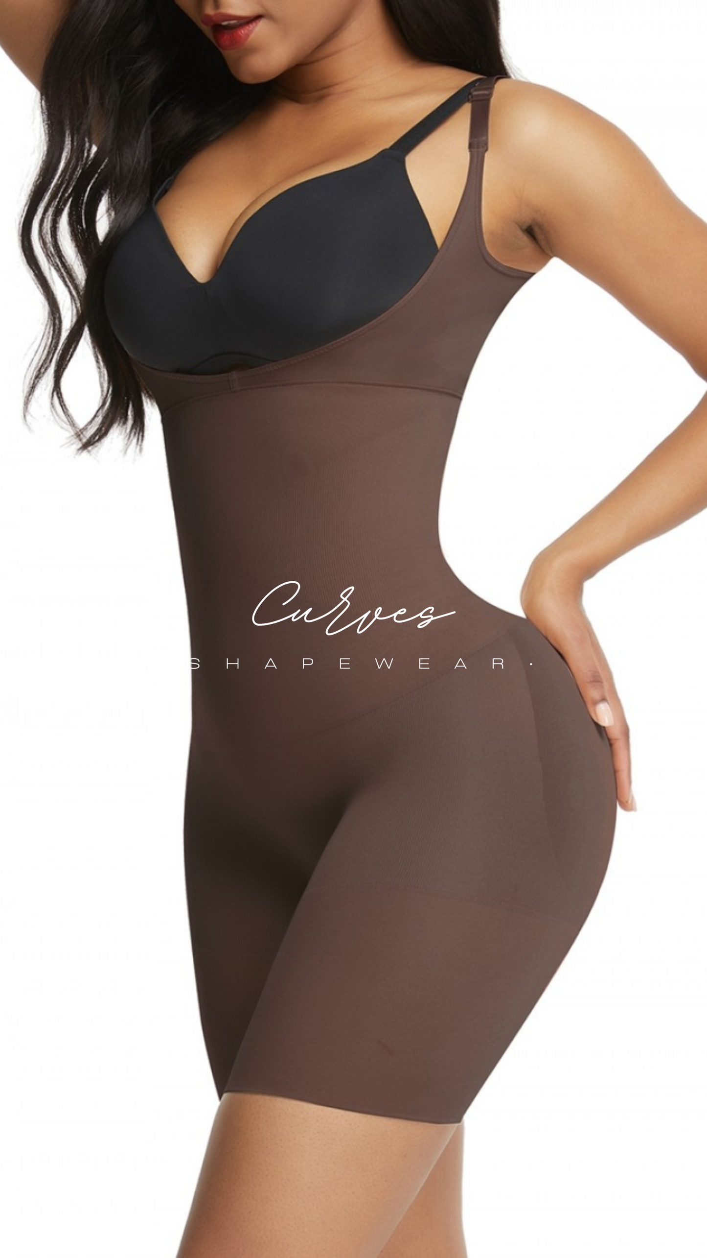 Coffee Underbust Seamless Full Body Shaper