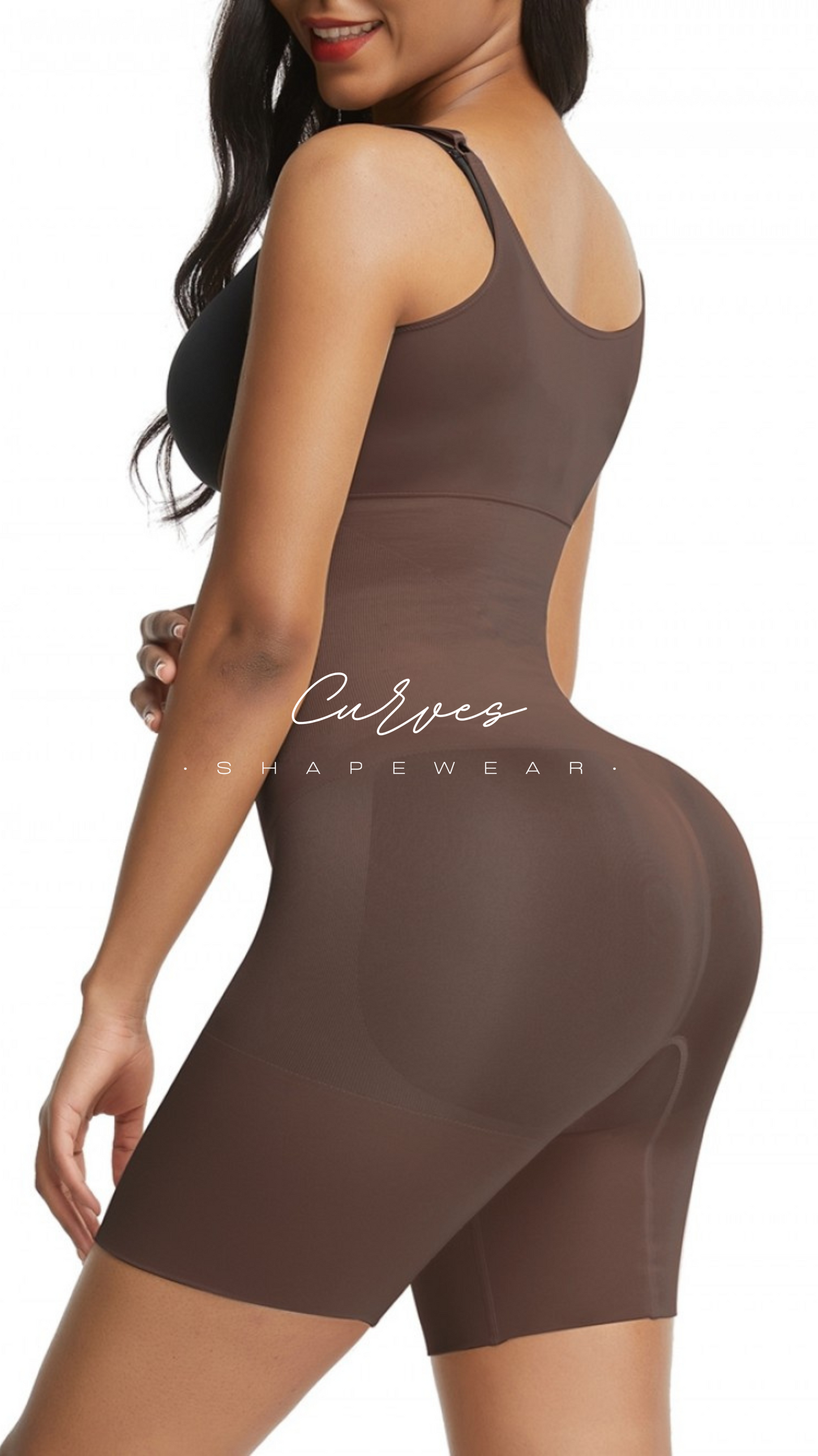 Coffee Underbust Seamless Full Body Shaper