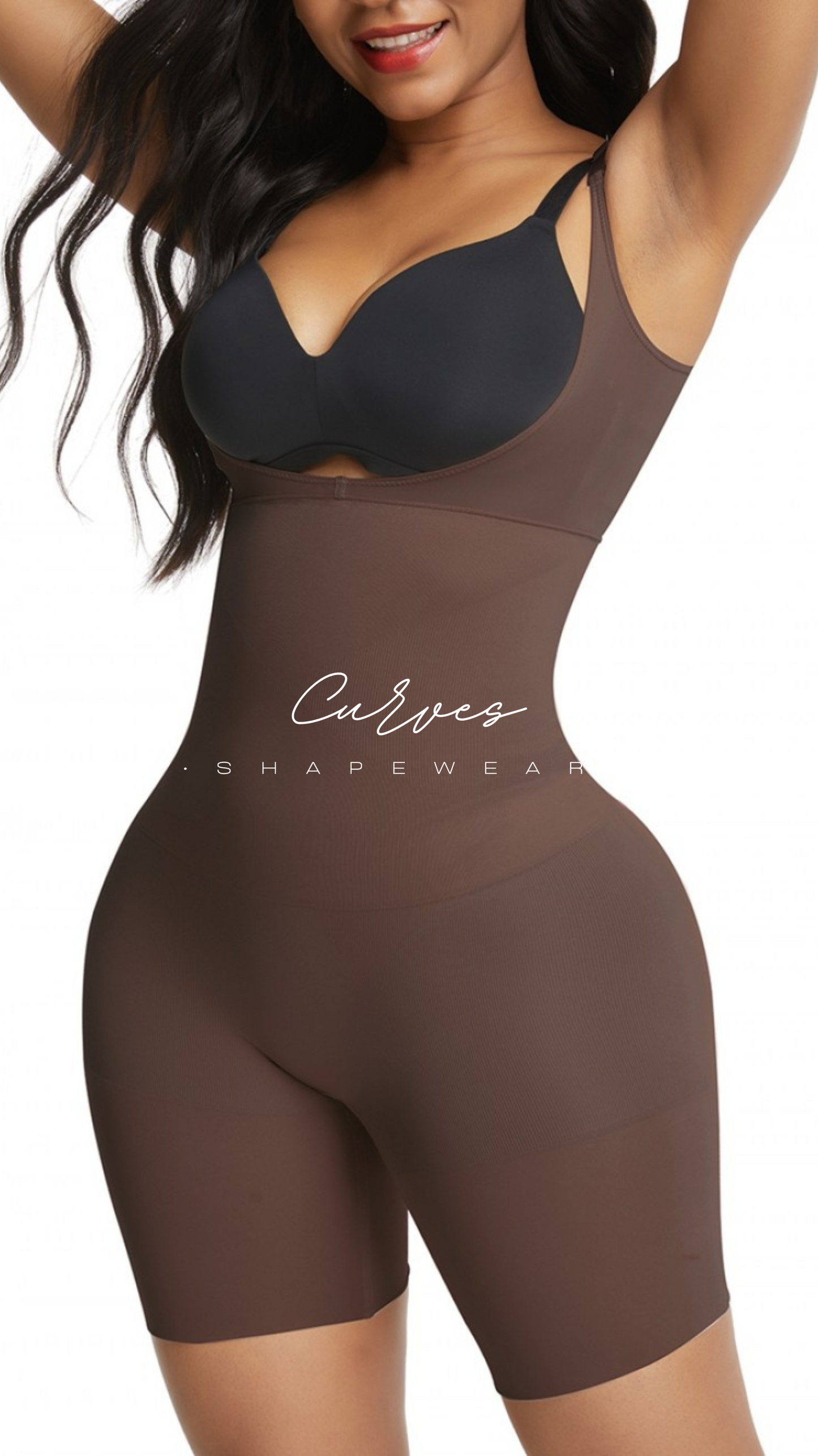 Coffee Underbust Seamless Full Body Shaper