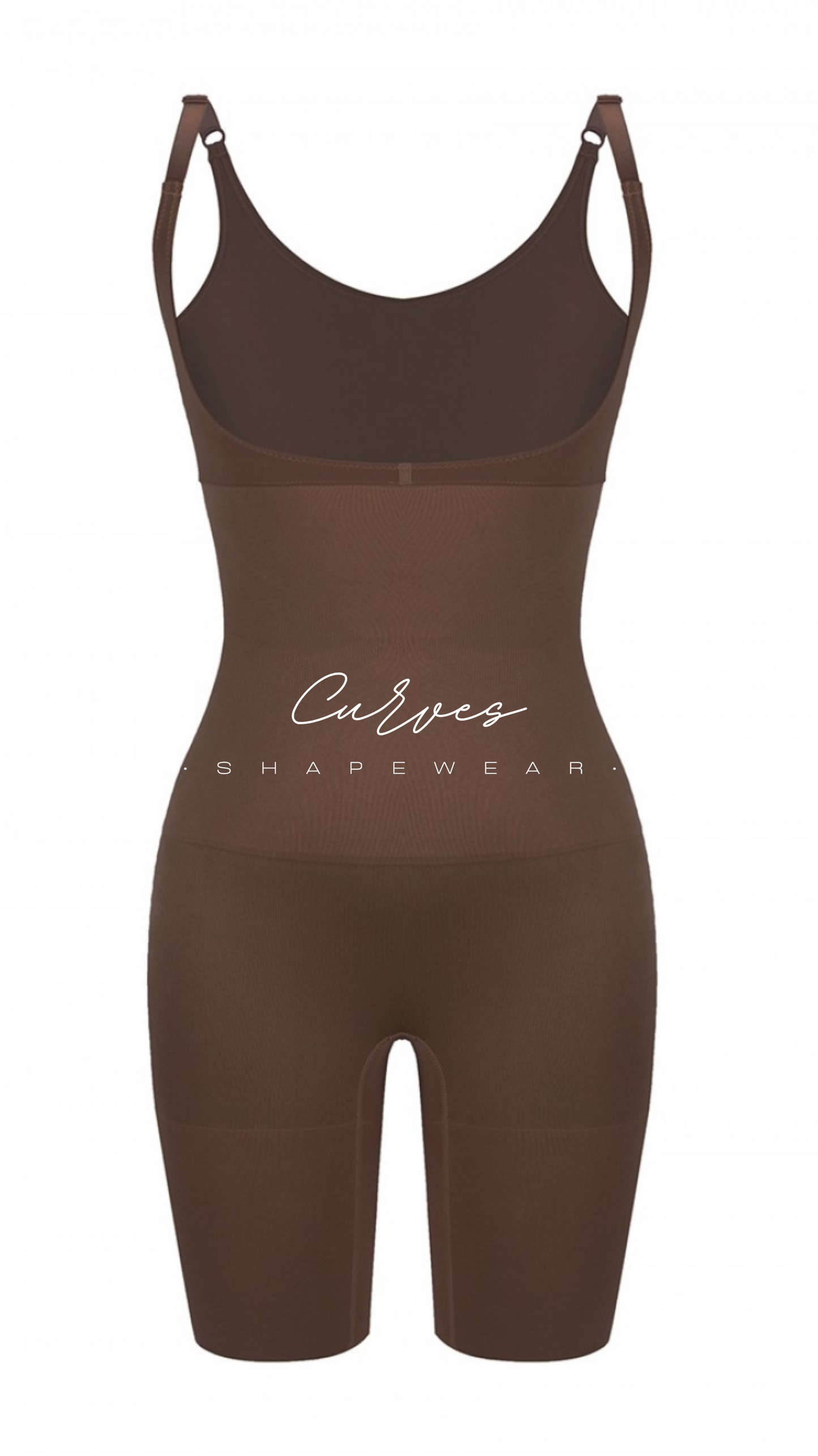 Coffee Underbust Seamless Full Body Shaper