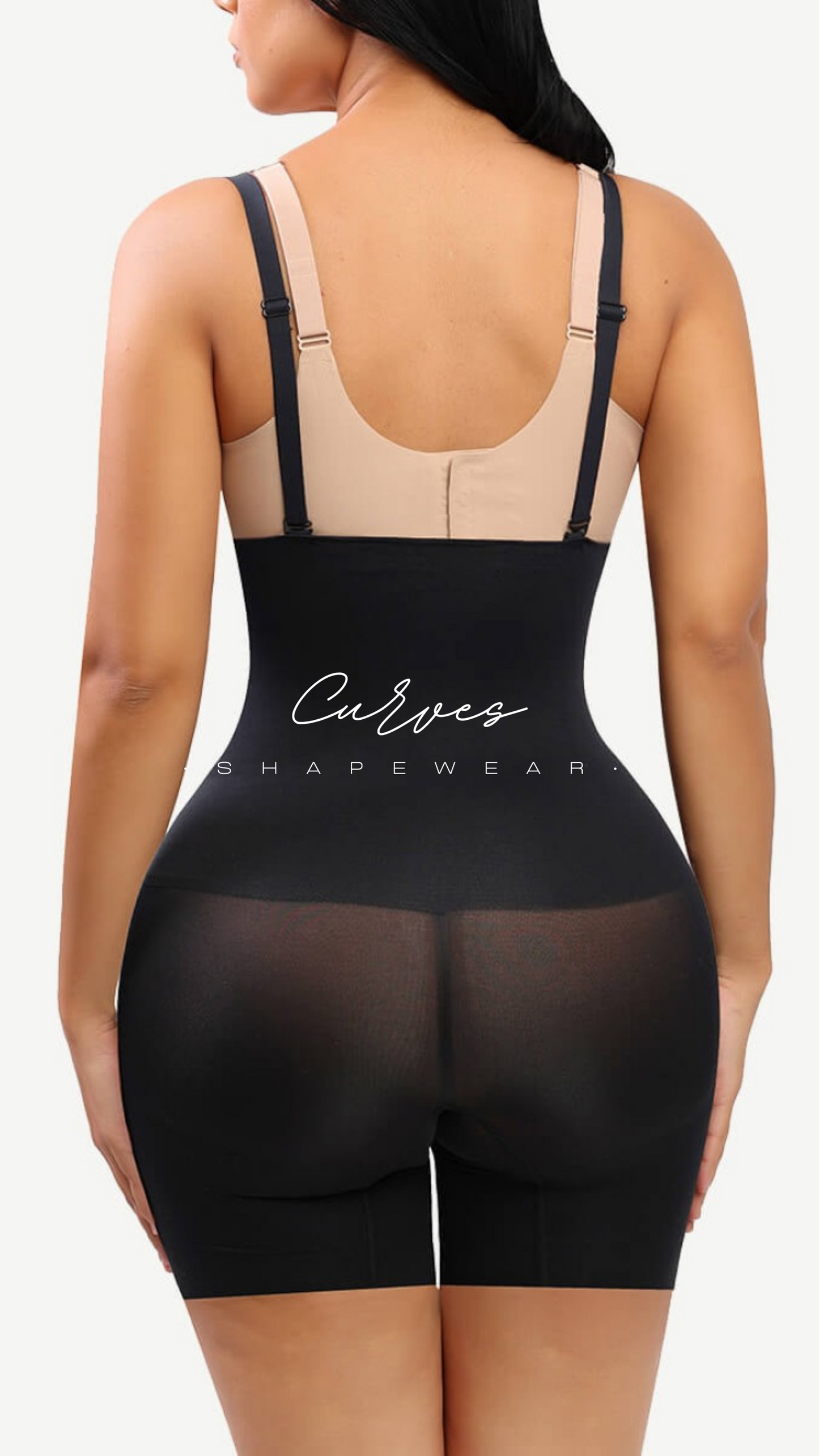 Black High Waist Seamless Thigh Cling